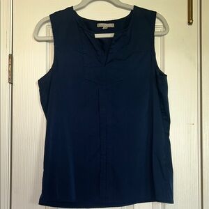Classic Navy Sleeveless Blouse